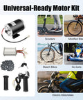 48V 1000W Brushed Motor Kit with 3000 RPM output for scooters, modified bikes, beach bikes, go-karts, and electric motorbikes