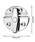 Stainless Steel 316 Marine Grade Twist Lock Round Door Catch Heavy Duty Locker Hatch Fastener Rust Resistant Mirror Shine, size 6cm.