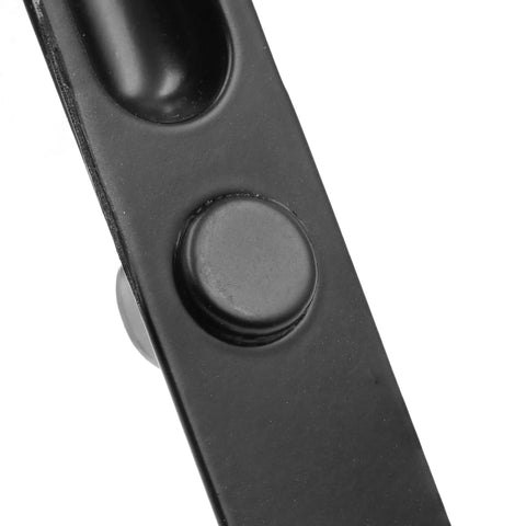 Detail of Keyed Sliding Glass Door Handle Set For Hook Style Flush Mount, Wood And Black Diecast, Reversible Left Or Right
