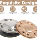 12 Pairs Killer Hold Magnetic Snaps, No Sweat Easy Sew On Fasteners, Heavy Duty Metal Buttons For Bags, showing a silver and copper snap.