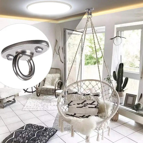 Heavy Duty Wall And Ceiling Mount Bracket For Suspension Gear With A 2800 LB Capacity built solid to secure a chair swing.