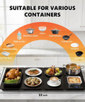 Electric Warming Tray For Parties And Buffets 4 In 1 Modular Food Warmer Mat With 10 Temperature Settings And 8 Hour Timer with items
