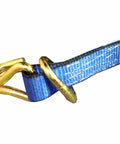Premium Ratchet Tie Down 1 Inch By 16 Feet With Rubber Coated S Hooks, 1000 Lbs Working Load, 3000 Lbs Break Strength, close-up of hook