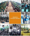 Collage of industrial manufacturing facilities and machinery with employees, labeled 'SPEEDWOX Your Best Partner.'