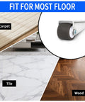Low Profile 0.9 Inch Caster Wheels Set Of 4 With Long Brackets For Furniture on carpet, tile, and wood surfaces