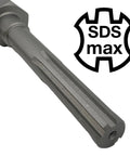 One And A Quarter Inch To Seven Male SDS Max Core Drill Adapter For Core Bits Rotary Mode Only showing adapter detail and SDS Max logo