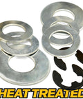 Heavy Duty Four Pack Front Wheel Bushing To Bearing Conversion Kit For Lawn Mowers with heat treated metal washers.