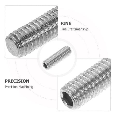 10 Piece Full Thread Hex Socket Screws Set Self Tapping Cup Point Grub Screws Replacement Kit for precise repairs
