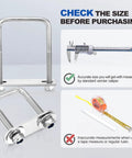 Built Tough Square U Bolt Kit Crafted From Legit 304 Stainless Steel for pipe sizing accuracy with measurement tools.