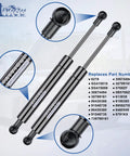Heavy Duty Rear Hatch Struts To Kill That Droopy Tailgate Fast And Keep Your Rig Cruising Smooth Pair Of Gas Spring Lift Gate Shock Absorbers direct swap for Volvo V70 XC70, gas struts shown from multiple angles.