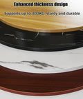 Rotating Lazy Susan For Dining Table Wooden Serving Turntable With Quiet Bearings No Fuss Swivel Tray Centerpiece showing various wood types.