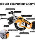 Heavy Duty Automatic Wire Stringing Machine With Adjustable Electric Fish Tape Tool Slick Swivel Head For Conduit Pulling components layout with motors and wire reel.