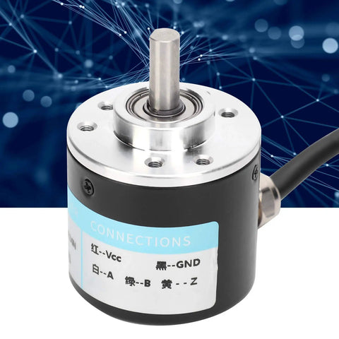Compact Solid Shaft Encoder for Motion Control, Three Phase 30 kHz, 1000 or 1024 PPR, 5 to 24 V DC, 6 mm Shaft, Space Saving