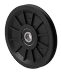 Rock Solid Heavy Duty Black Nylon Cable Pulley Wheel With Bearing Steel Core Groove Idler Design 100mm Outer Span By 10mm Bore
