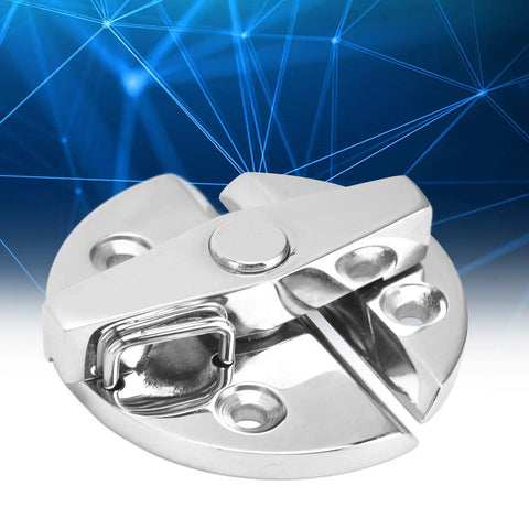 Heavy Duty Marine 316 Stainless Steel Twist Catch Latch For Boat Hatch And Ship Access Doors, close-up view showing locking mechanism.