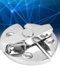 Dang Solid 316 Stainless Marine Boat Door Catch Latch 2 1/4 Inch Turn Twist Button in polished steel finish.