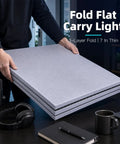 Close-up of 28 Inch Portable Vocal Booth Foldable Soundproof Recording Chamber With 2 Inch Acoustic Foam Shreds, lightweight and easy to carry.