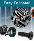 M6 Cage Nuts and Rack Mount Screw Kit 30 Pack Shop Grade Carbon Steel Server Hardware installation with screws and tools.