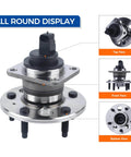 Rear Wheel Hub Bearing Assembly (Pair) 512003 Fit Buick LeSabre Cadillac DeVille 1991-2011 multiple views display
