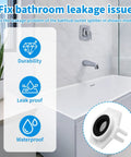 Tub Spout Repair Kit 101237 Six Pack Cup Seal And Diverter Gate Replacement for Moen 3800 shown with bathtub and features graph.