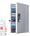 72 Key Lockbox With Smart Lock And Combo Lock, Wall Mount Key Organizer Lockbox, OTP App And Fixed Code Unlock, No WiFi Needed