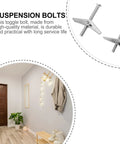 Heavy Duty Drywall Toggle Bolts Kit with wing nuts for hollow walls, iron anchors shown with a home entryway scene