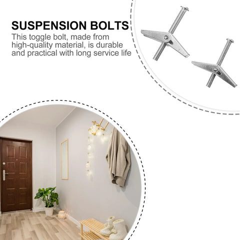 20 Piece Toggle Bolt Kit M5 M6 Heavy Duty Drywall Anchors With Wing Nuts For Ceiling Hooks And Hanging Objects Iron Expansion Screws