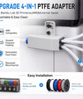 Solid Performer 4 In 1 PTFE Adapter Built For Bambu Lab with detachable design and four smooth filament routes.
