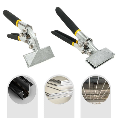 Dual Jaw Sheet Metal Pliers Set With Curved Jaw Offset Bender And Straight Jaw Bender Pliers for HVAC and Roofing Tasks