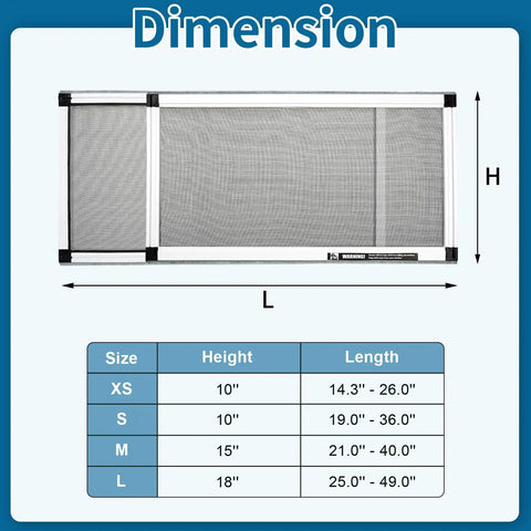 Expandable Window Screen 2 Pack Adjustable Fit For Double Hung Windows 10 Inch High By 19 To 36 Inch Wide With Frame