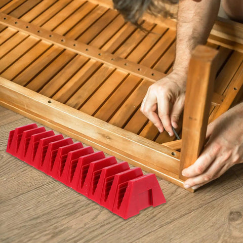 12 Piece Modular Wrench Storage Rack Magnetic Tool Holder Organizer Tray for Toolbox and Garage in red durable plastic