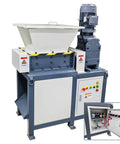 Heavy Duty All In One Industrial Waste Shredder Crusher Beast for circuit boards, metal sheets, plastic, and more. Front view with control panel.