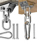 Heavy Duty 360 Degree Swing Hanger Kit for Wooden and Concrete Sets 304 Stainless Steel 1000 Pound Capacity, 2 Pack Kit