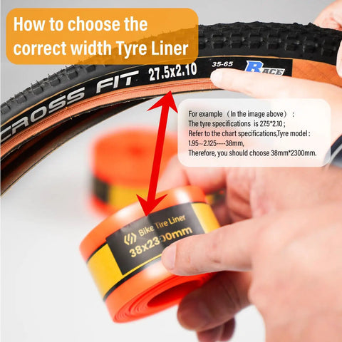 Road Bike Tire Liner Self Adhesive Inner Tube Protector For 700c And 28 Inch Tires Puncture Proof Shield demonstration image