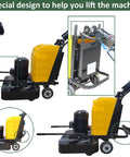 Side view of Electric Concrete Floor Grinder Polishing Machine With Dry And Wet Type Sander Buffer 25 Inch Working Width