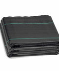 Heavy Duty Weed Barrier Landscape Fabric 6Ft Wide By 50Ft Long, 3.2oz Polypropylene Woven Geotextile Ground Cover folded view