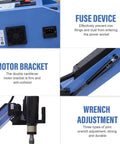 Rock Solid Electric Servo Tapping Machine M3 To M16 Nails Any Thread In One Shot With 360 Degree Universal Head 600W Motor detailed view of fuse device and motor bracket.