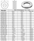 Front view of uxcell TC1018 thrust needle roller bearing with washers, 5/8 in bore, 1-1/8 in OD, 5/64 in thick, 10 pcs