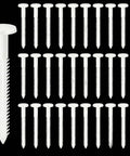 Top Shelf 30 Pack 3 Inch White Vinyl Shutter Fasteners Hella Durable PVC Anchor Pins For Exterior Decorative House Shutters