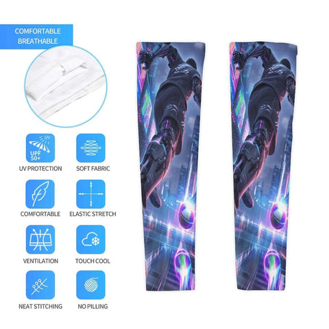Cool Breeze Sun Arm Sleeves With Solid Upf 50 Plus Uv Blocker Breathable Stretch Sleeve For Road Trips Running And Daily Grind featuring vibrant design.