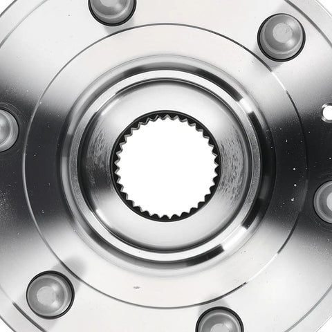 Precision Forged Front Wheel Hub Bearing Assembly 6 Lug 3 Bolt Triangular Flange With Abs Sensor close-up view of steel housing.