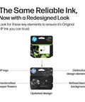 Professional High Yield Black Ink Cartridge Crafted For No Sweat Home Office Printing Compatible With OfficeJet 8010 8020 And 8030 Series in redesigned packaging.