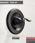 Windemere 14 Series Single Function Shower Valve Trim Kit Chrome Handle Set For Shower Faucet System Valve Not Included