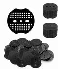 250 Piece Landscape Washer Gasket Set Heavy Duty Plastic Anti Rip Washers For Weed Barrier Fabric Ideal For Garden Lawn Greenhouse And Outdoor Landscaping displayed in piles