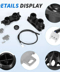 Electronic Turbine Meter Replacement For 3/4 Inch NPT Plastic Yoke Water Softener Flow Meter Compatible With Pentair Fleck Valves 2510 4650 5000 5600 5600SXT 5800 6700 9000 9100, black plastic yoke and sensor kit