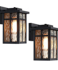 Outdoor Wall Light Fixtures Waterproof Porch Lanterns Dope Matte Black Exterior Sconce Lighting with Anti Rust E26 Sockets