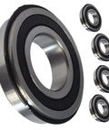 Heavy Duty Workhorse Grade 4 Pack 5/8 Inch Bearing Front Wheel Caster Replacements, showcasing precision machined bearings.