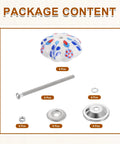 Six Piece Vintage Floral Ceramic Pull Knobs Freakin Gorgeous Red Tulip Drawer Handles Hella Durable Rustic Farmhouse Cabinet Hardware Big Time Kitchen Cupboard Decor Upgrade package contents with ceramic knob and hardware.