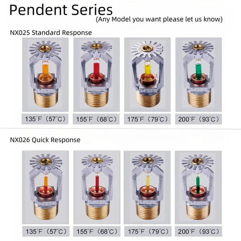 Rock Solid Pendent Fire Sprinkler Head In Polished Chrome Finish For Automatic Systems FM Approved UL Listed for temperatures 135F to 200F.