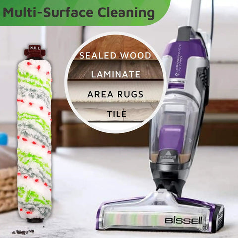 Replacement Parts For CrossWave Multi Surface Pet Pro And Cordless Vacuums Including 2 Pet Brush Rolls And 2 Filters Compatible